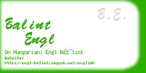 balint engl business card